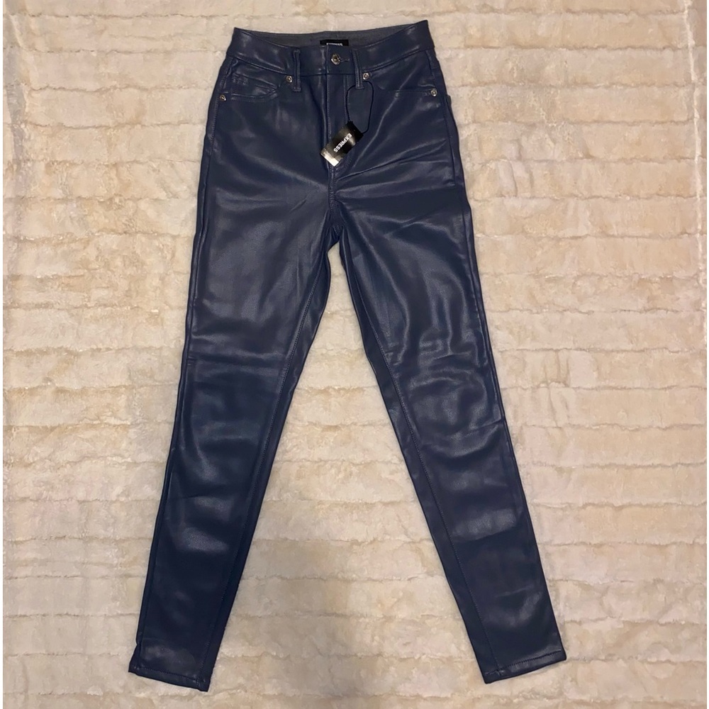 NWT Dark Gray Faux Leather Pants